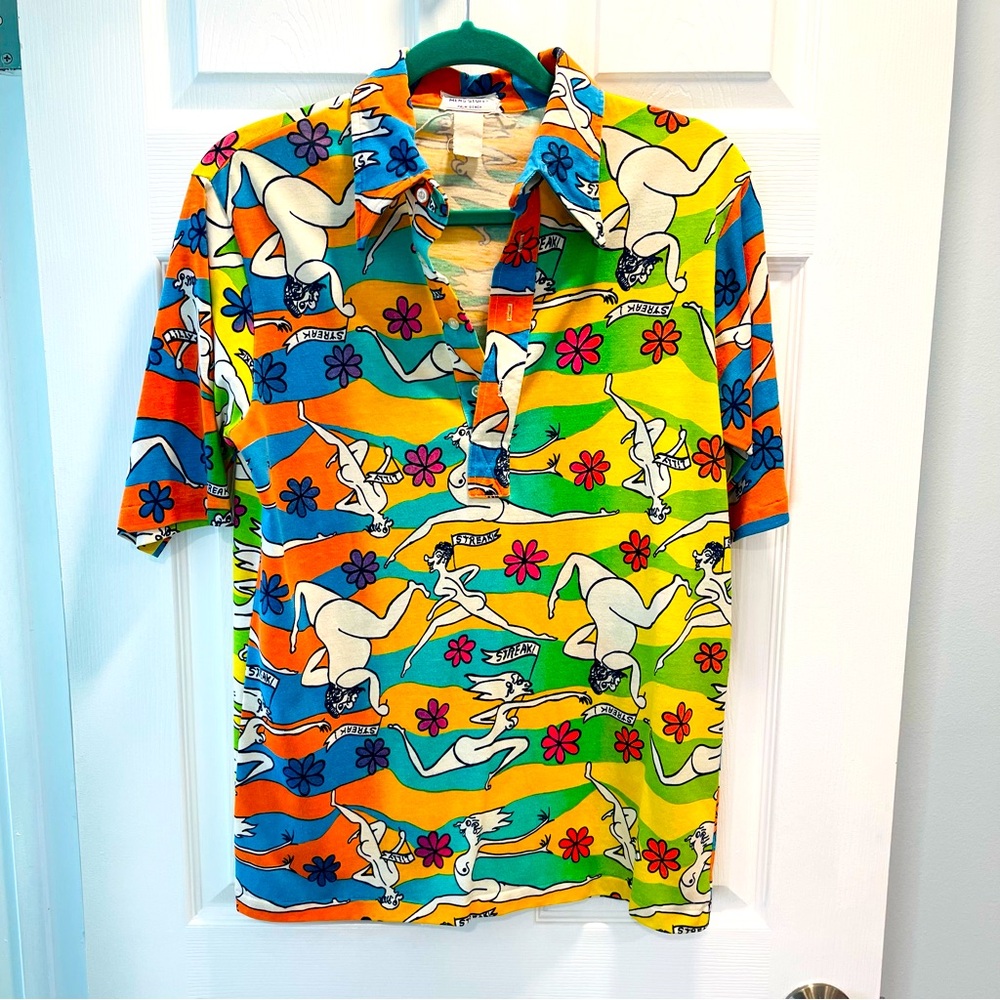 Lilly Pulitzer Mens Stuff Vintage STREAKER PRINT The Ultimate 🦄 Unicorn Shirt 🦄